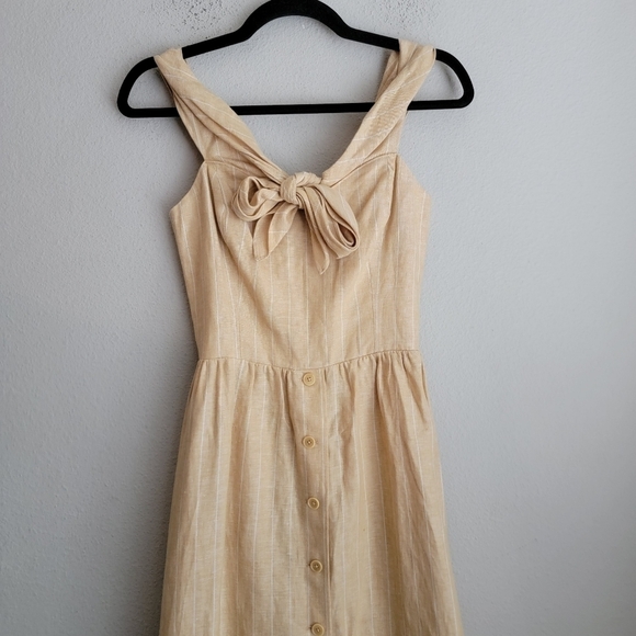 Reformation Barrington Linen Dress in Paz Stripe size 4 NWT - Picture 3 of 10